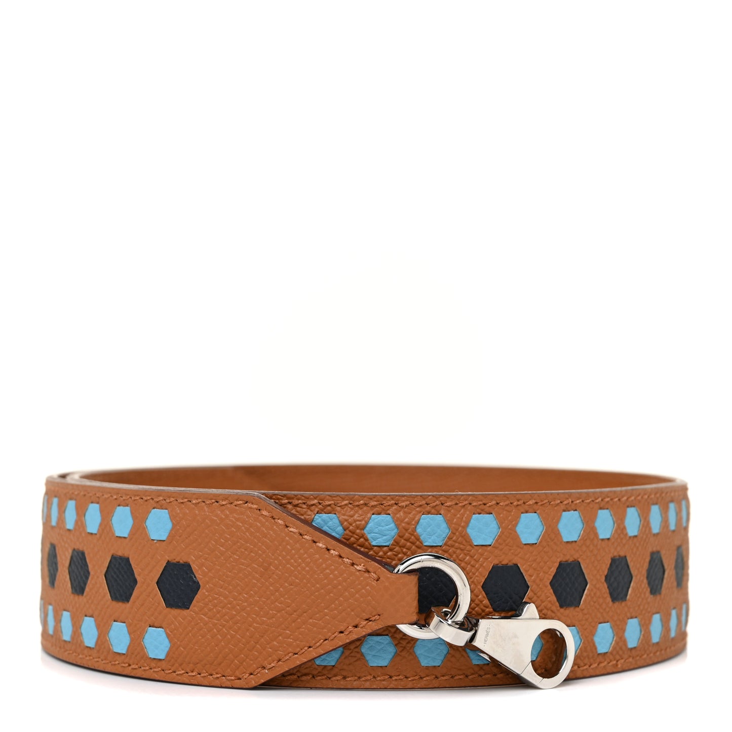 Epsom 40mm Hexagon Tressage Shoulder Strap Gold