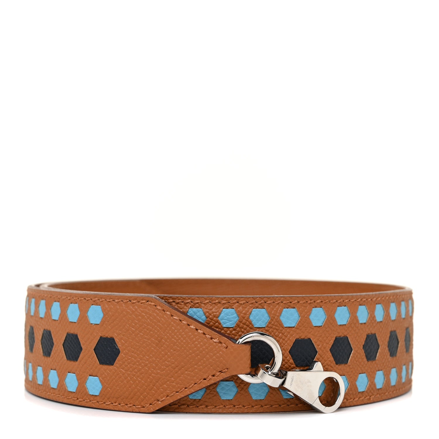 Hermes Epsom 40mm Hexagon Tressage Shoulder Strap Gold 1 of 5