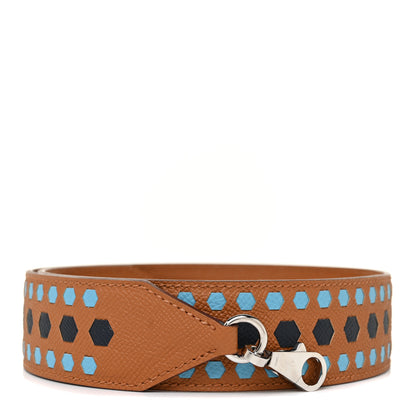 Hermes Epsom 40mm Hexagon Tressage Shoulder Strap Gold 1 of 5