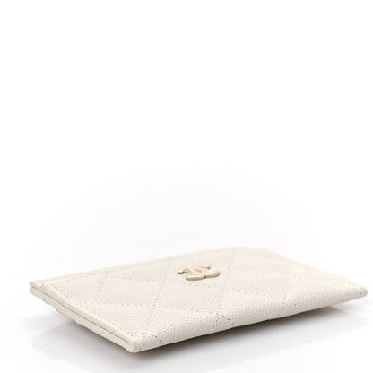 Chanel Caviar Quilted Card Holder White 4 of 11