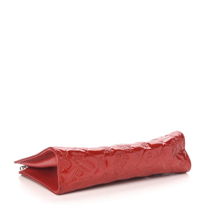 Chanel Patent Calfskin Lucky Symbols Pochette Red 4 of 15