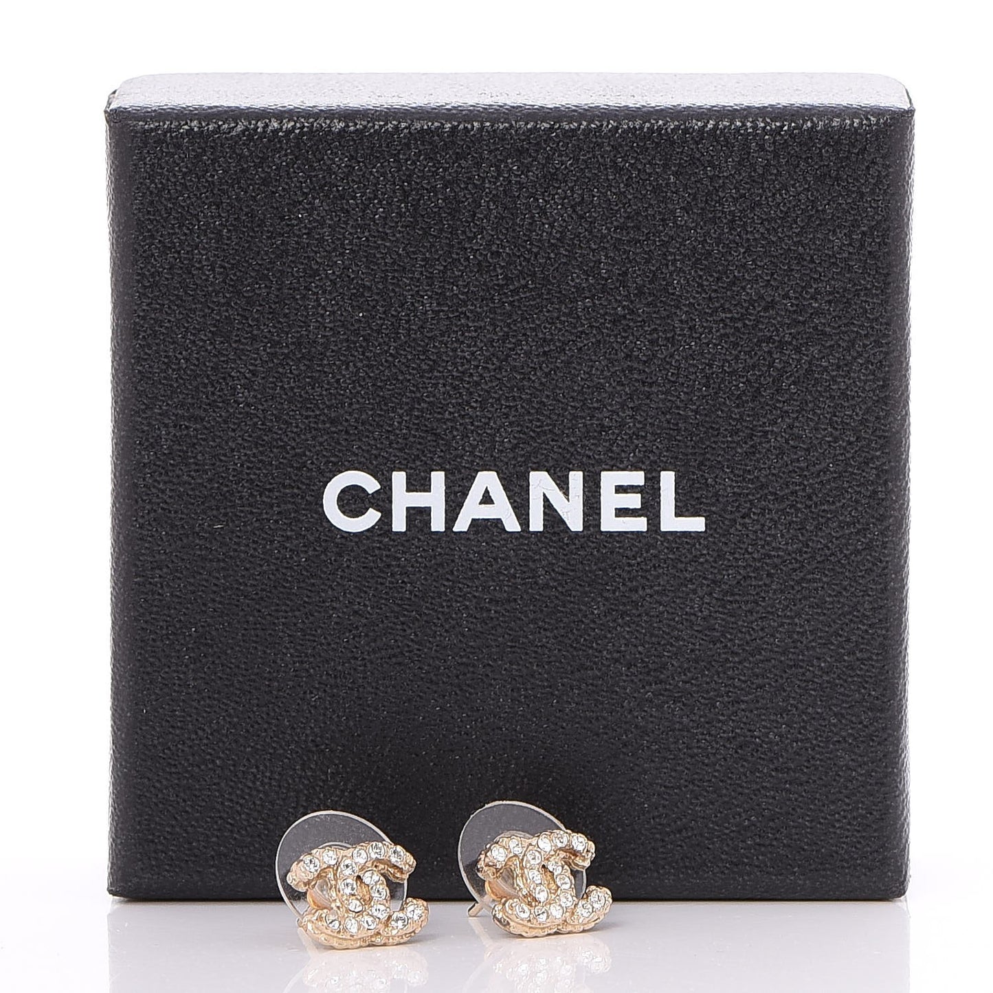 Crystal Mini CC Earrings Gold
