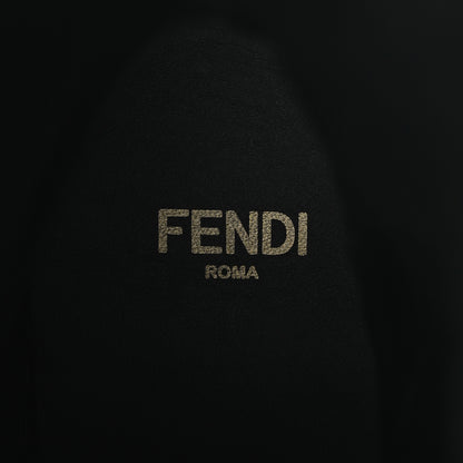 Fendi Vitello Abrasivato Fendigraphy 50mm Biker Boots Black 40 Black 9 of 13