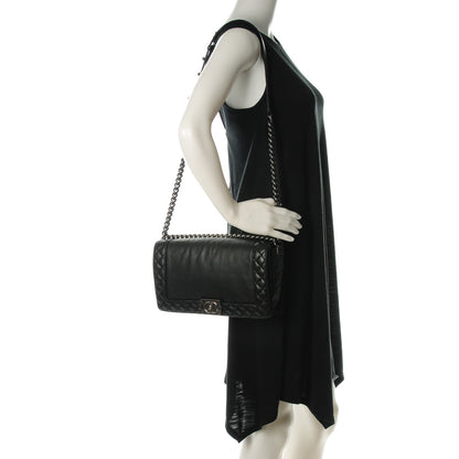 Chanel Calfskin New Medium Boy Reverso Flap Black 2 of 9