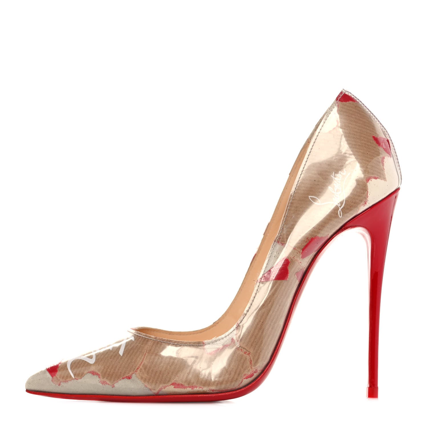 Christian Louboutin PVC Loubi Print So Kate 120 Pumps 37.5 Kraft 1 of 8