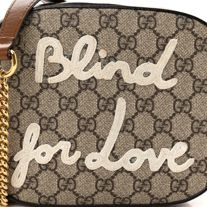 Gucci GG Supreme Monogram Blind For Love Embroidered Mini Chain Shoulder Bag Beige Tuscany 9 of 12
