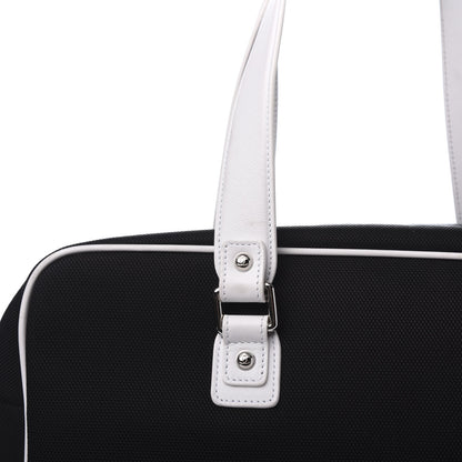 Chanel Canvas Rubber Airlines Large Zip Shopping Tote Black White Red 12 of 15