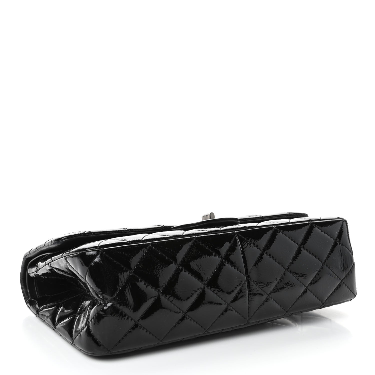 Chanel Distressed Patent Quilted 2.55 Reissue 227 Flap Black 3 of 4