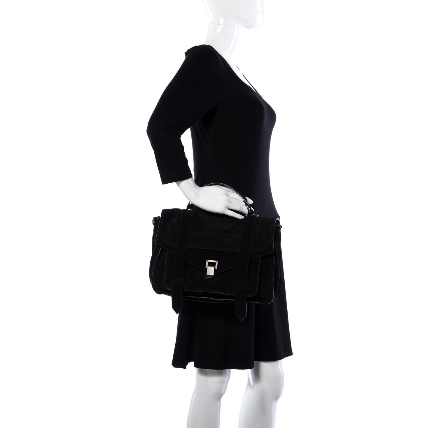 Suede Medium PS1 Satchel Black