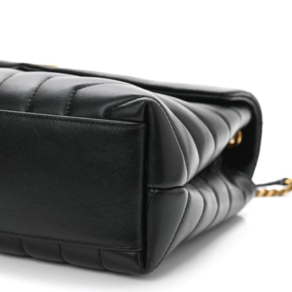 Saint Laurent Calfskin Y Quilted Monogram Small Loulou Chain Satchel Black 10 of 10