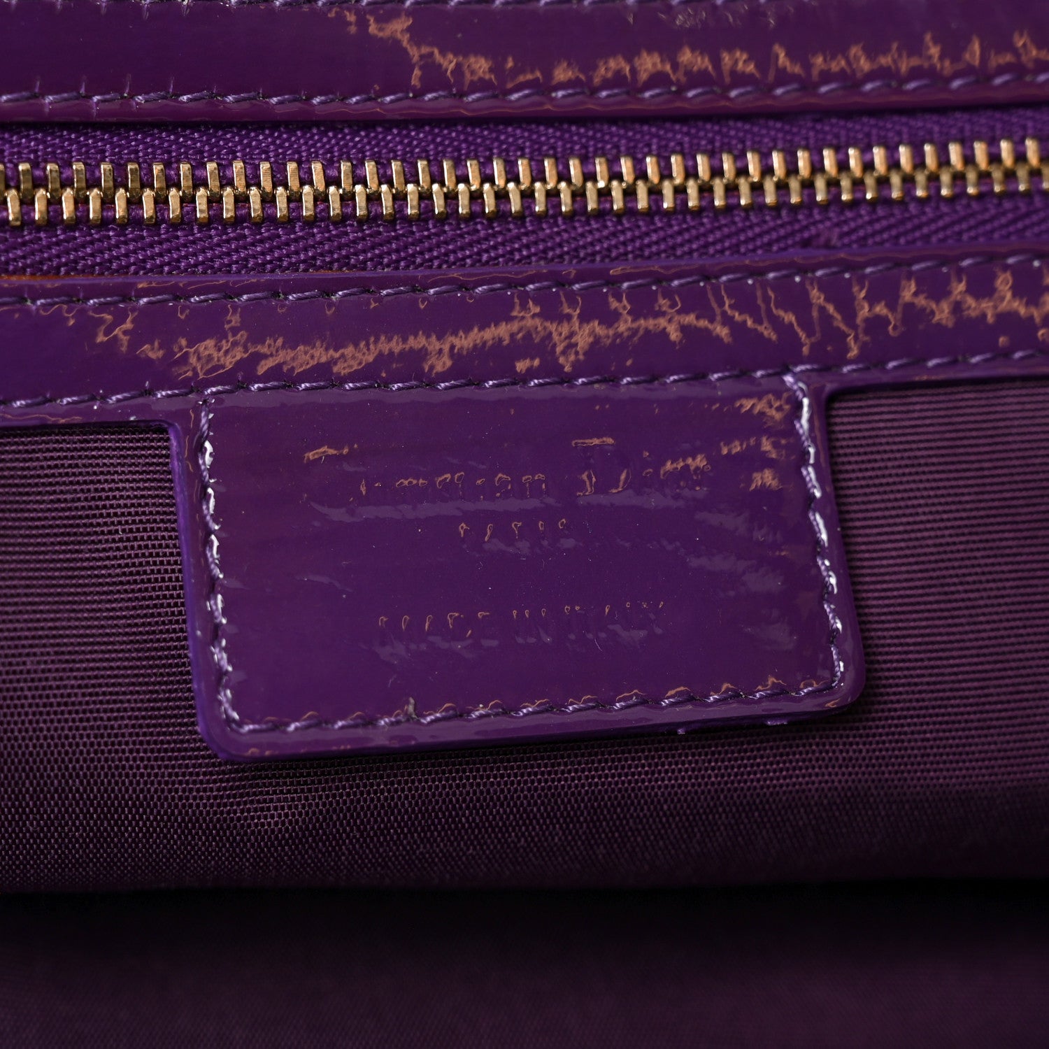 Christian Dior Patent Cannage Large Dior Soft Shopping Tote Purple 6 of 10