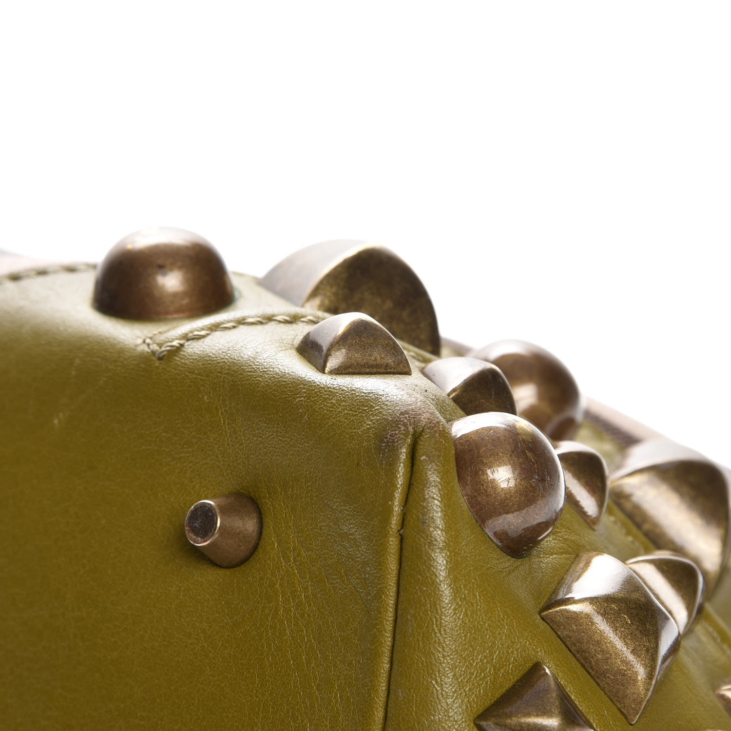 Burberry Nova Check Mega Stud Nickie Tote Green 10 of 12