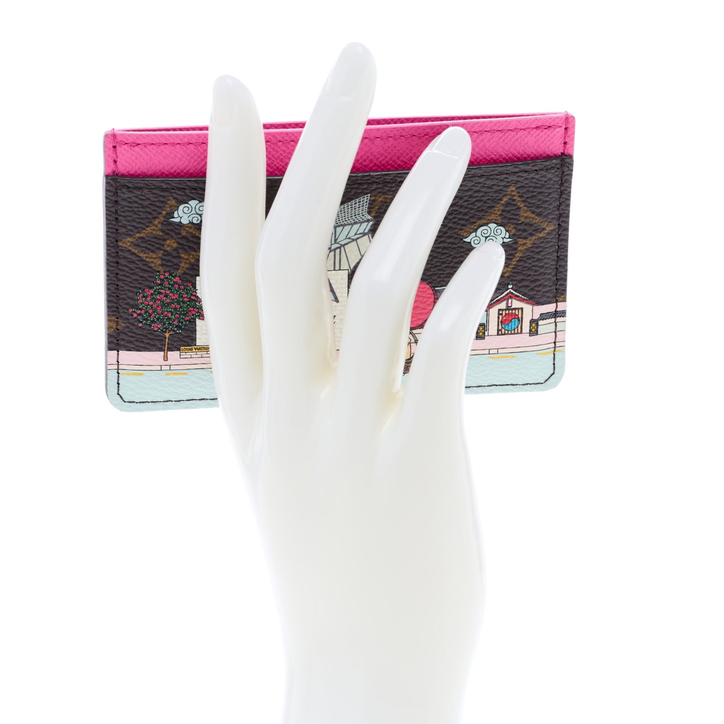 Monogram 2022 Christmas Animation Seoul Cardholder Fuchsia