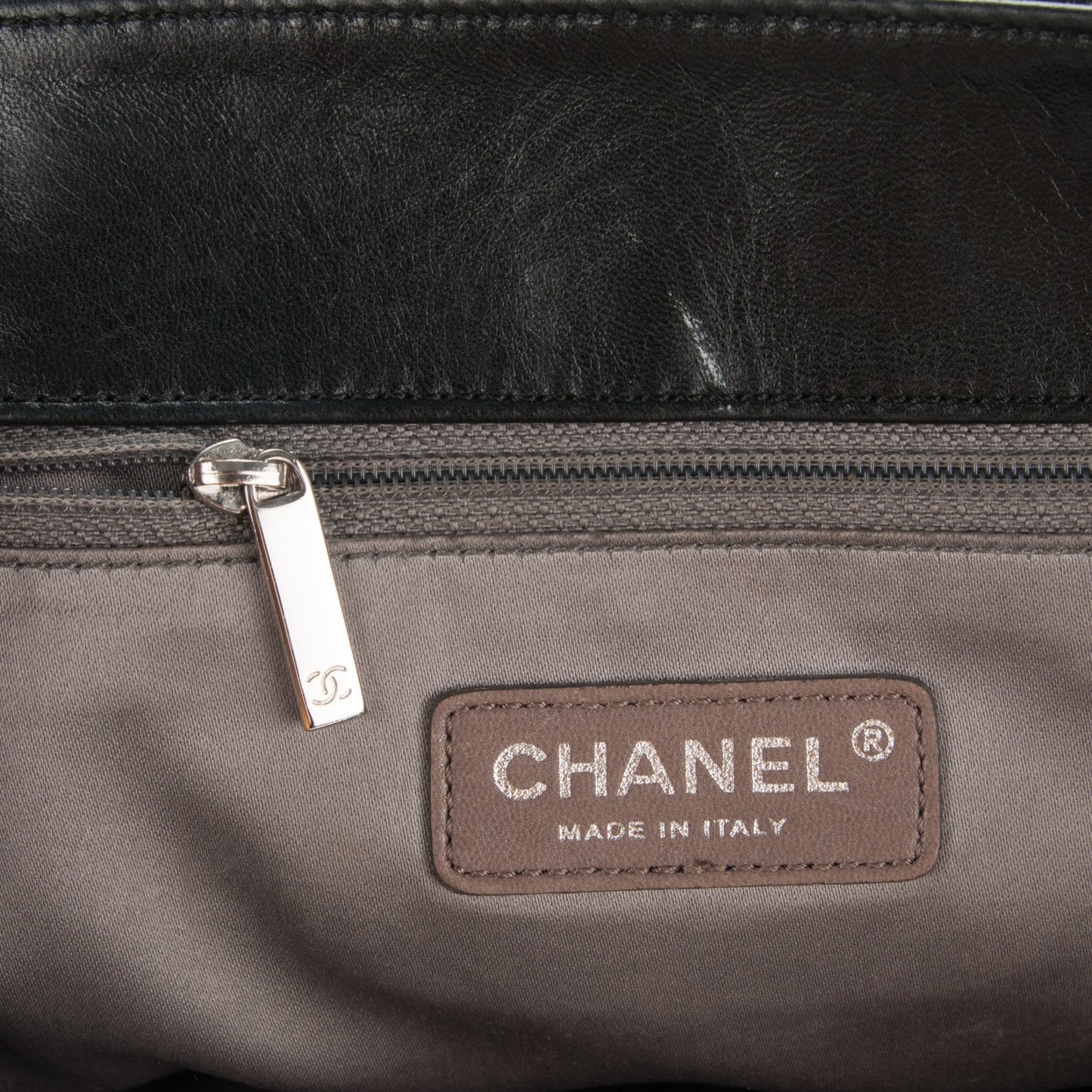 Lambskin Quilted East West Large Tote Black
