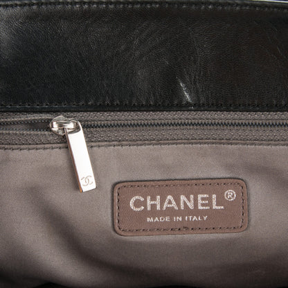 Chanel Lambskin Quilted East West Large Tote Black 6 of 8
