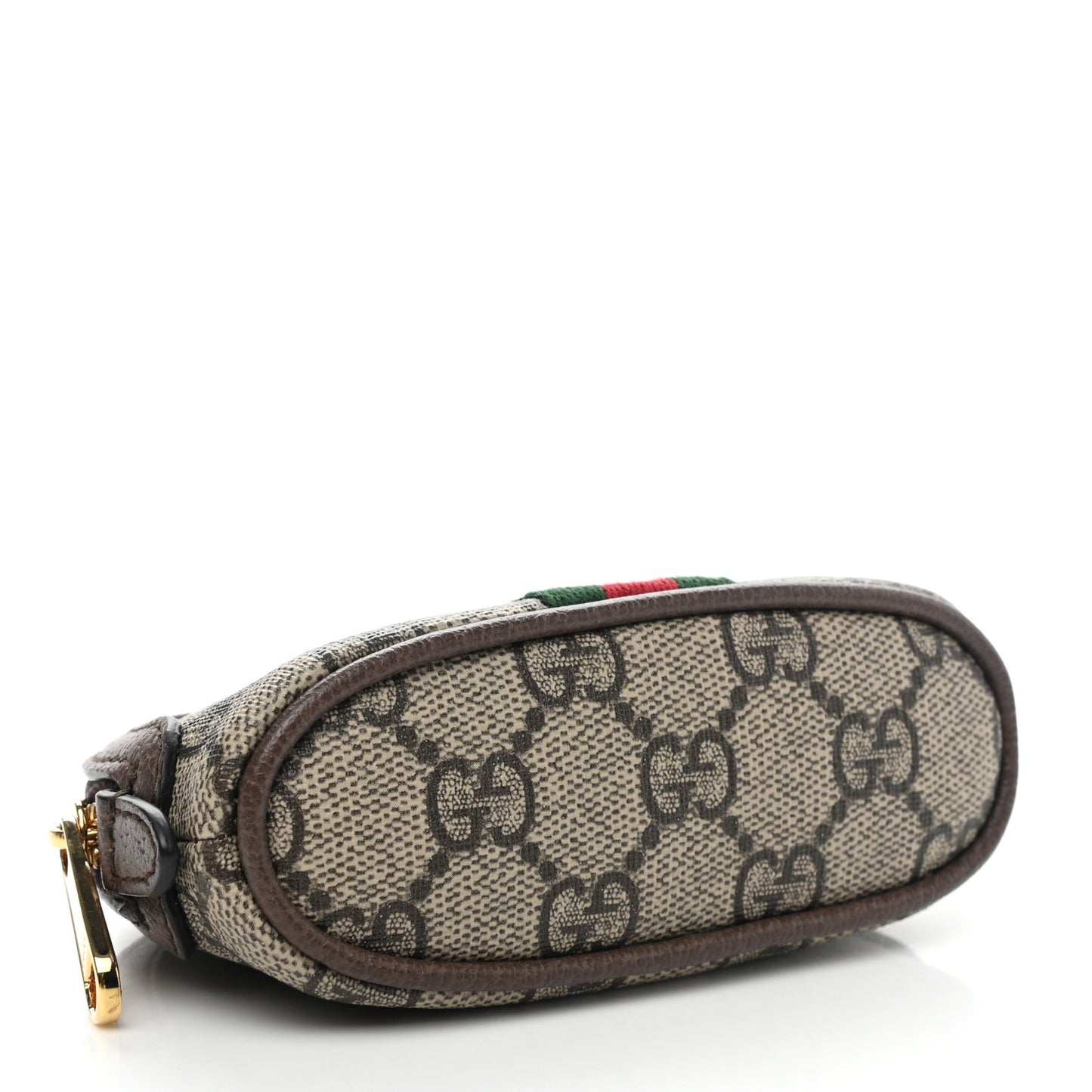 GG Supreme Monogram Web Ophidia Dome Key Pouch Beige New Acero