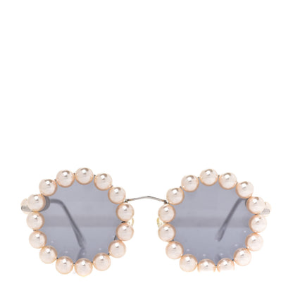 Chanel Pearl Round Sunglasses 03526 Silver 2 of 6