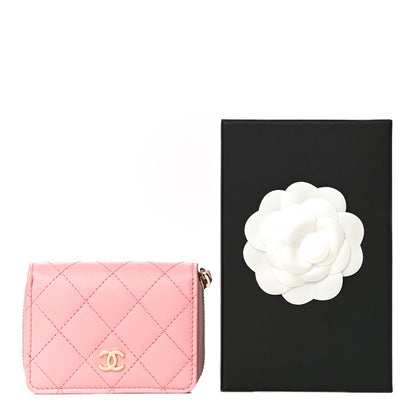 Chanel Caviar Quilted Compact Zipped Wallet Pink 12 of 12