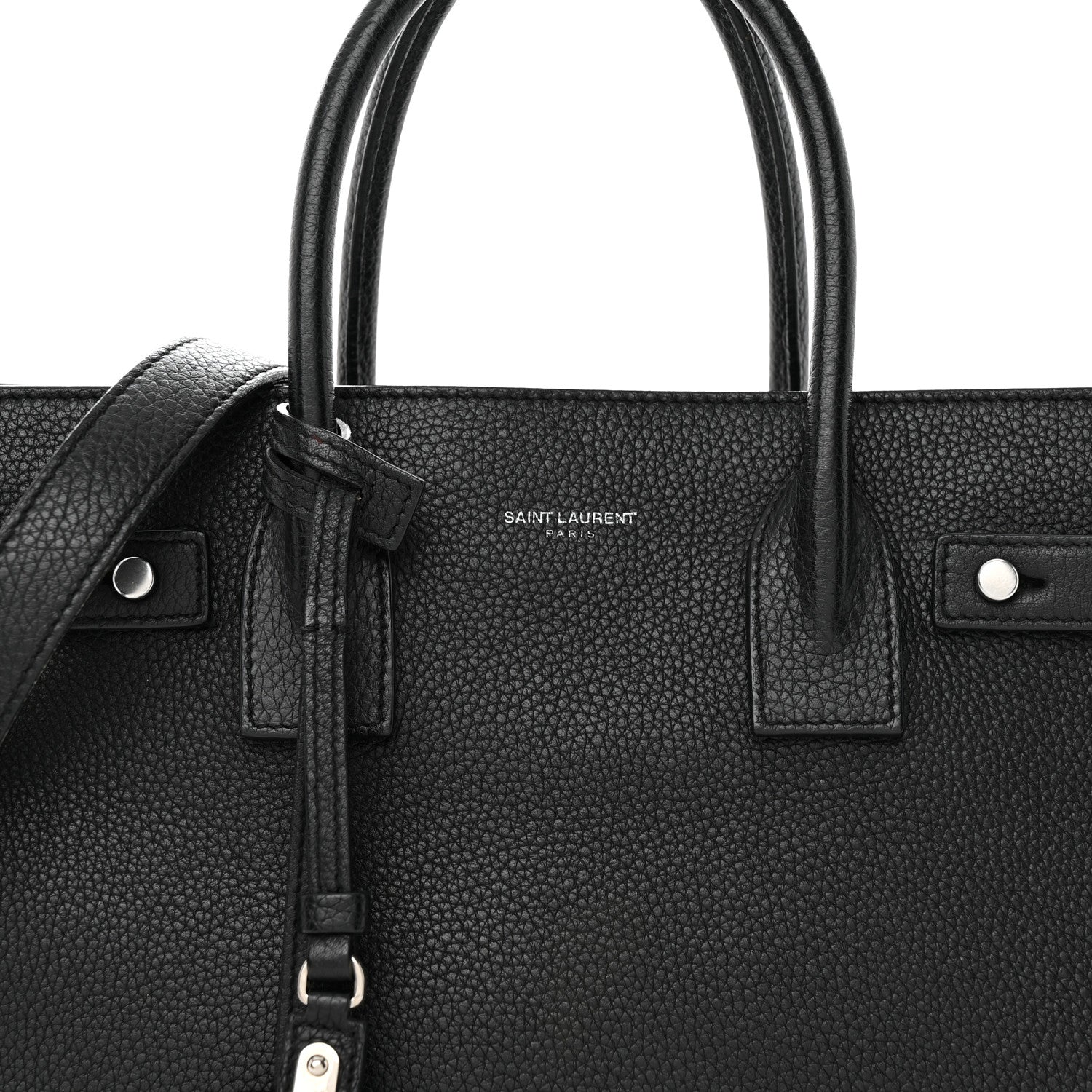 Saint Laurent Grained Calfskin Baby Sac De Jour Souple Black 7 of 30