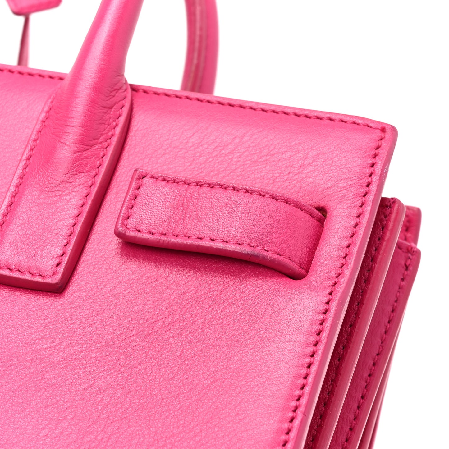 Calfskin Nano Sac De Jour Fluo Pink