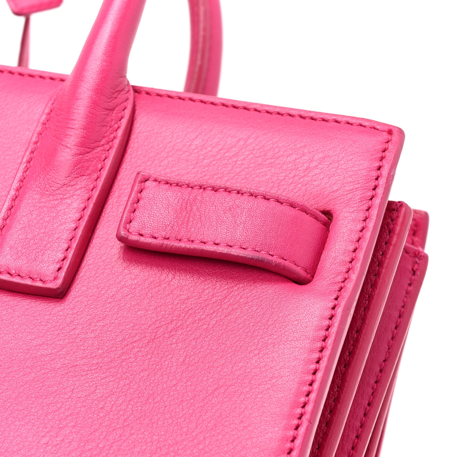 Saint Laurent Calfskin Nano Sac De Jour Fluo Pink 20 of 22