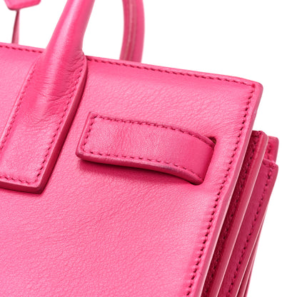 Saint Laurent Calfskin Nano Sac De Jour Fluo Pink 20 of 22