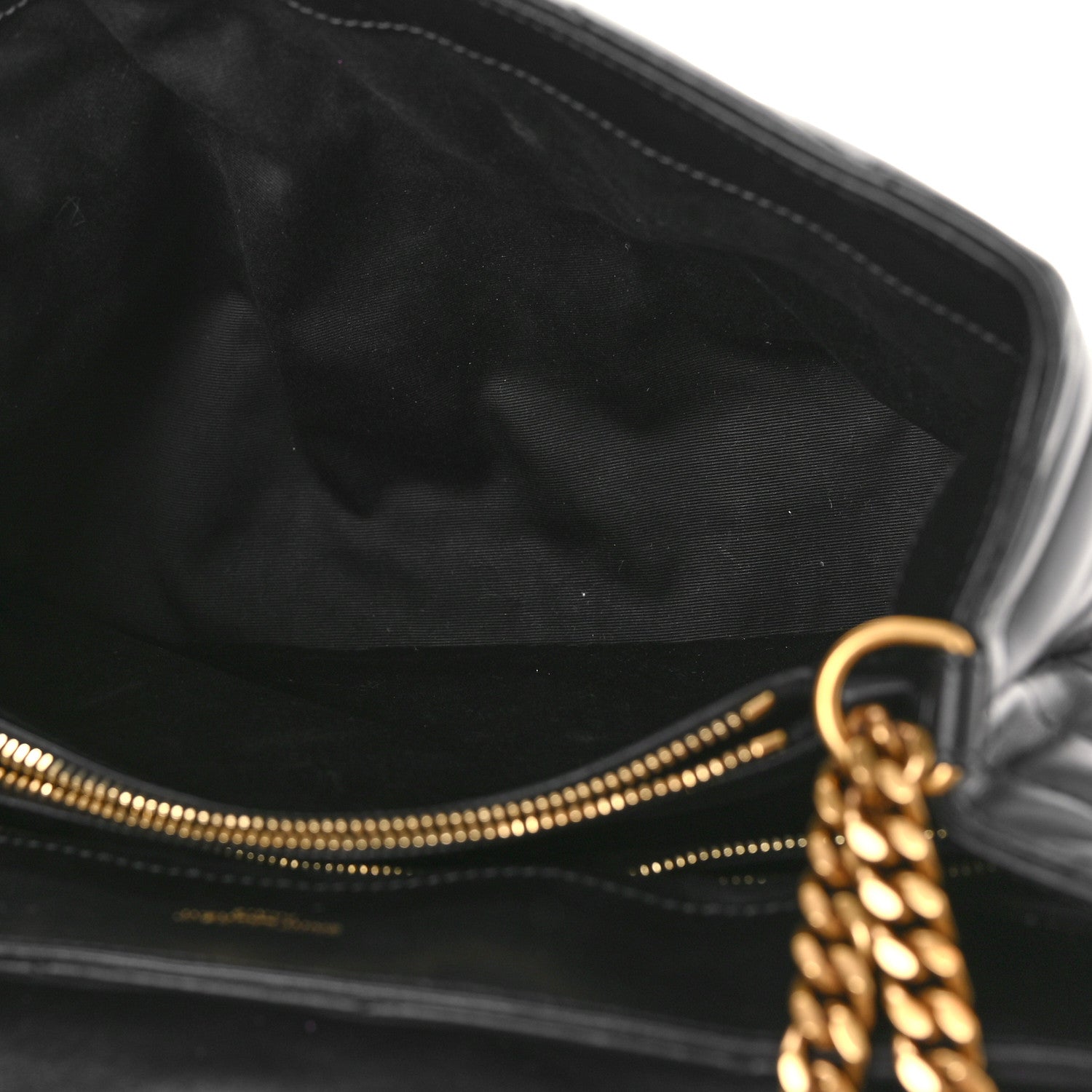 Saint Laurent Calfskin Y Quilted Monogram Medium Loulou Chain Satchel Black 5 of 10