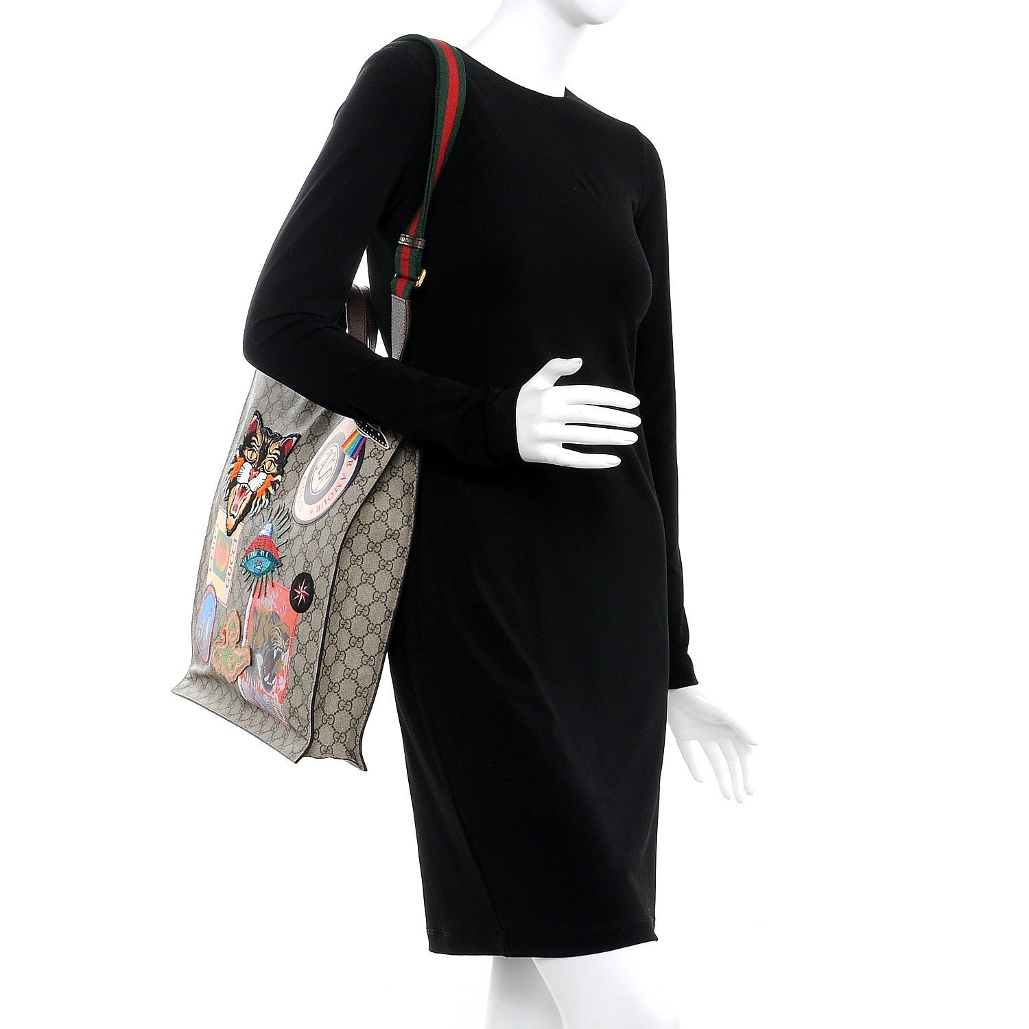 Gucci Soft GG Supreme Monogram Courrier Vertical Tote Beige New Acero 2 of 7