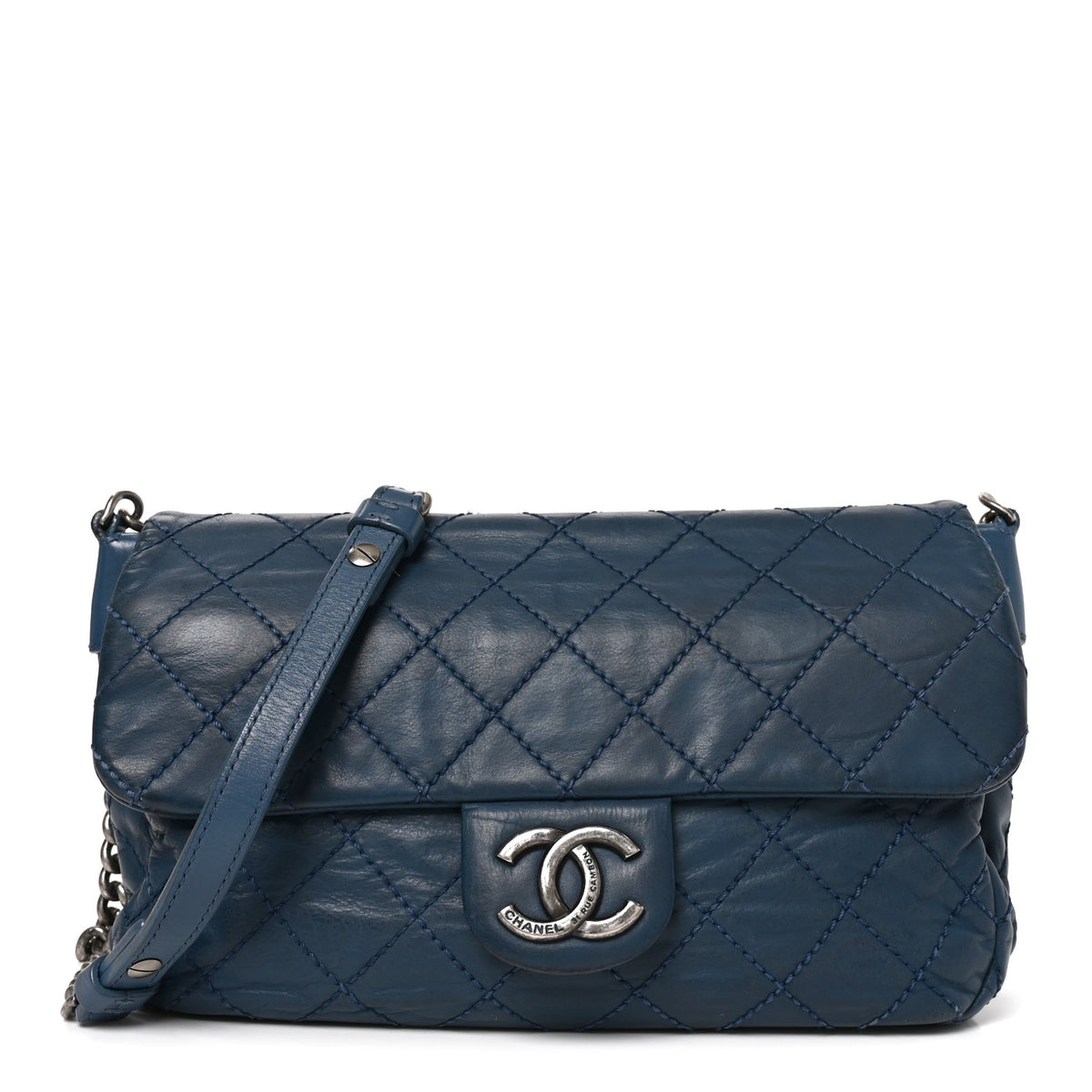 Chanel Iridescent Calfskin Medium Coco Daily Flap Blue 1 of 10