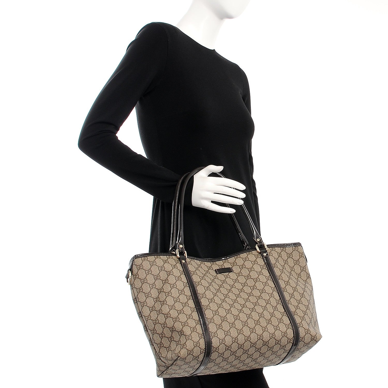 Gucci GG Plus Monogram Medium Joy Tote Dark Brown 2 of 16