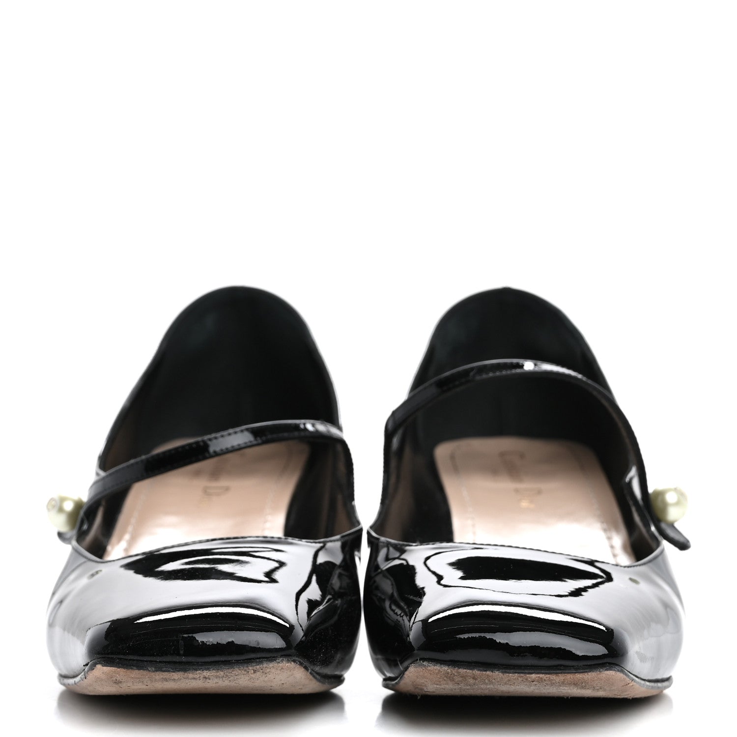 Christian Dior Patent Square Mary-Jane Pumps 40 Black 3 of 13