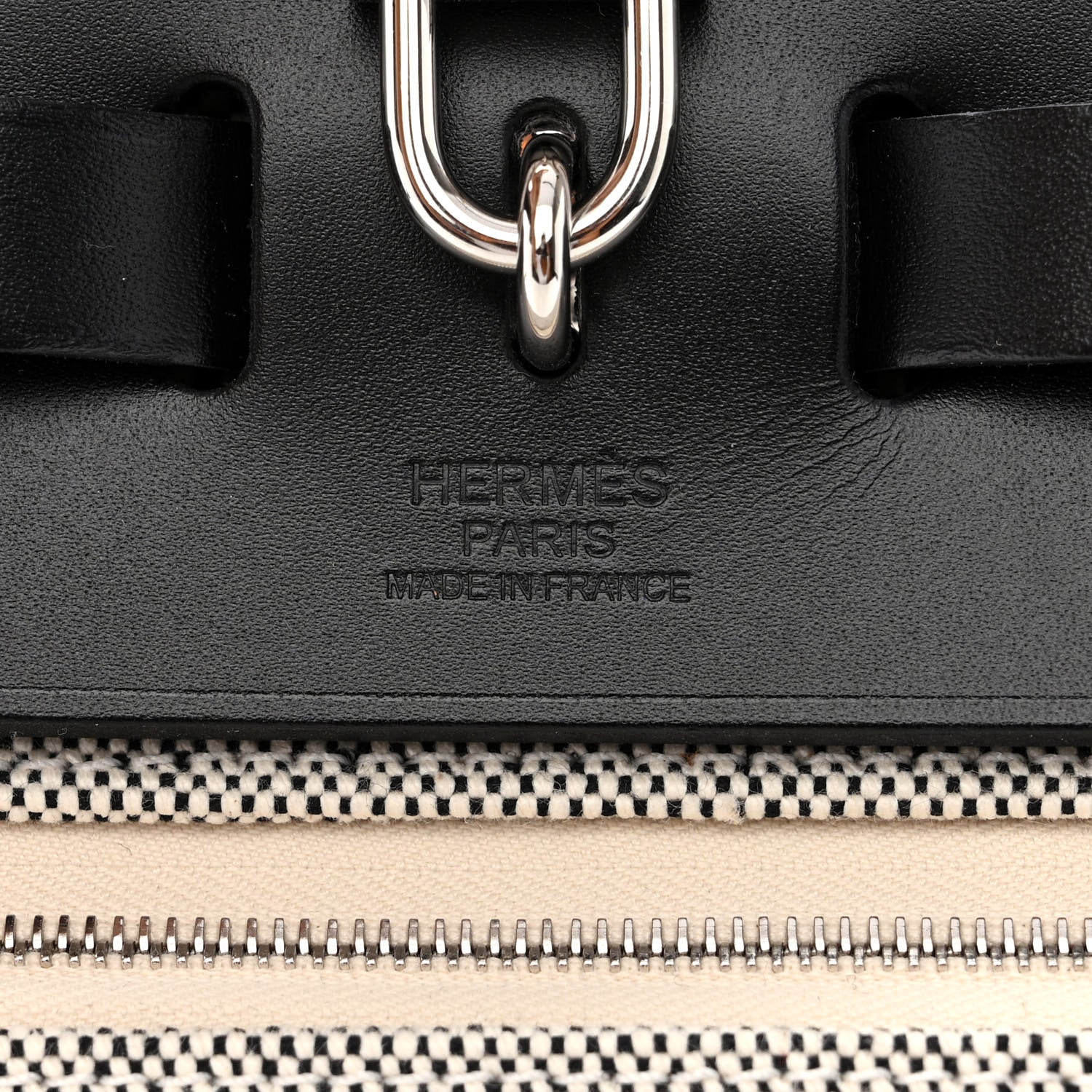 Hermes Vache Hunter Criss Viking Herbag Zip Retourne 31 PM Ecru Black 9 of 13