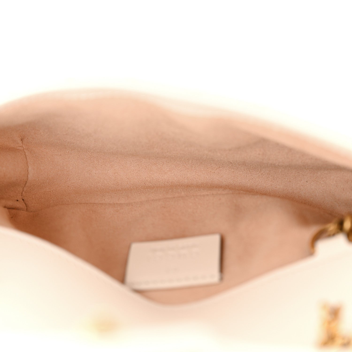 Gucci Calfskin Matelasse Super Mini GG Marmont Shoulder Bag White 5 of 10