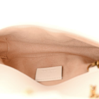 Gucci Calfskin Matelasse Super Mini GG Marmont Shoulder Bag White 5 of 10
