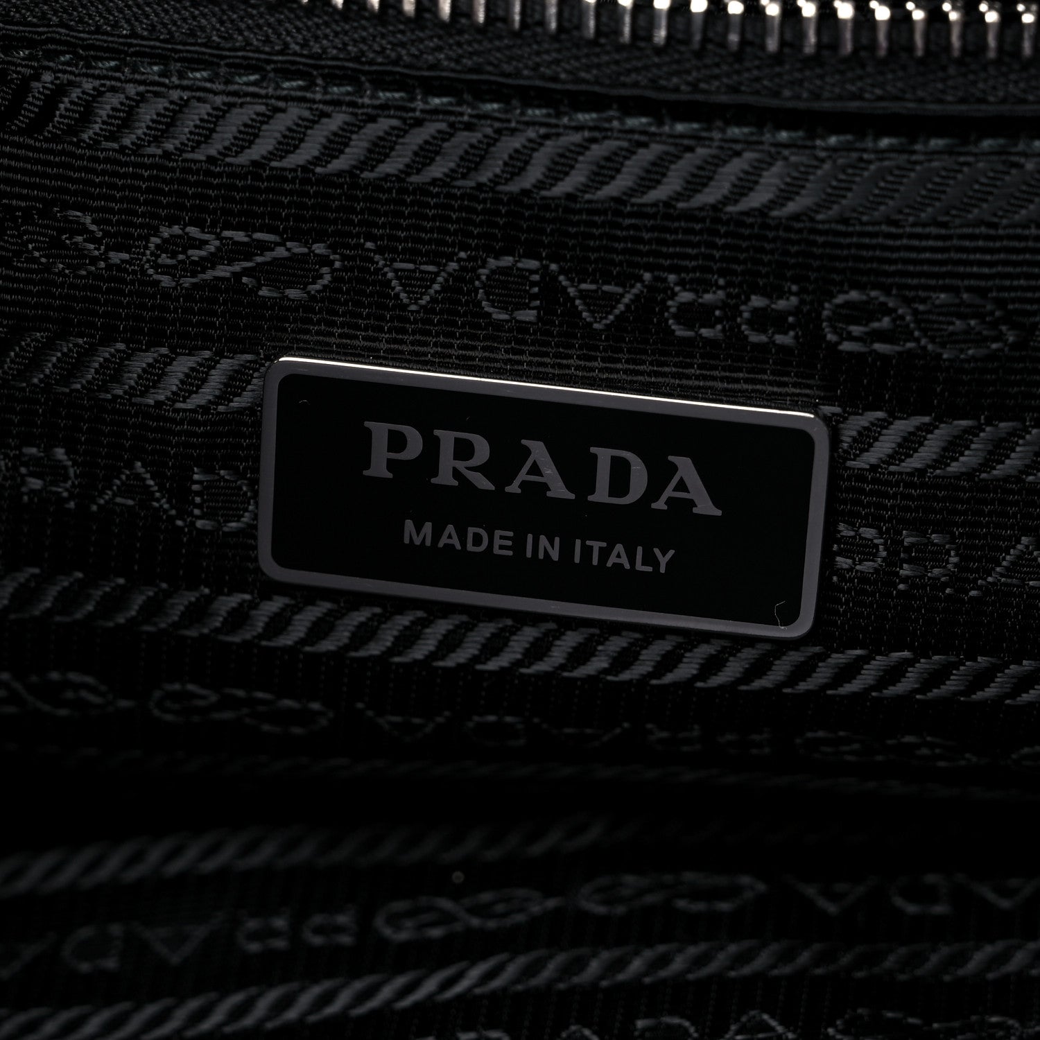 Prada Terry Cloth Tote Bag Black White 6 of 8