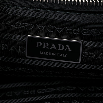 Prada Terry Cloth Tote Bag Black White 6 of 8