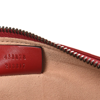 Gucci Calfskin Matelasse Small GG Marmont Double Zip Shoulder Bag Hibiscus Red 8 of 10
