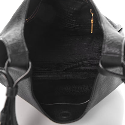 Prada Vitello Daino Hobo Black 5 of 9