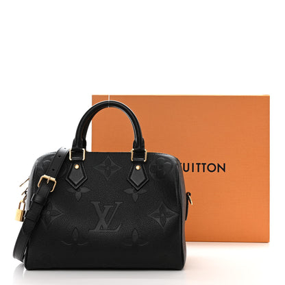 Louis Vuitton Empreinte Monogram Giant Speedy Bandouliere 25 Black 10 of 10