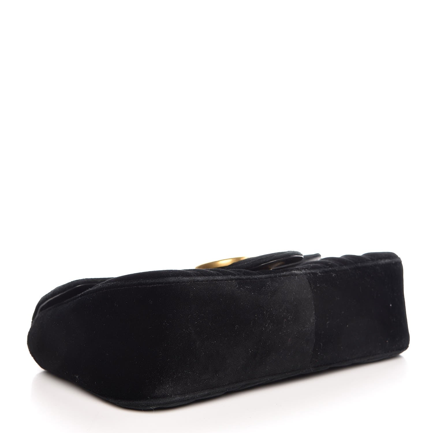 Gucci Velvet Matelasse Small GG Marmont Shoulder Bag Black 4 of 7