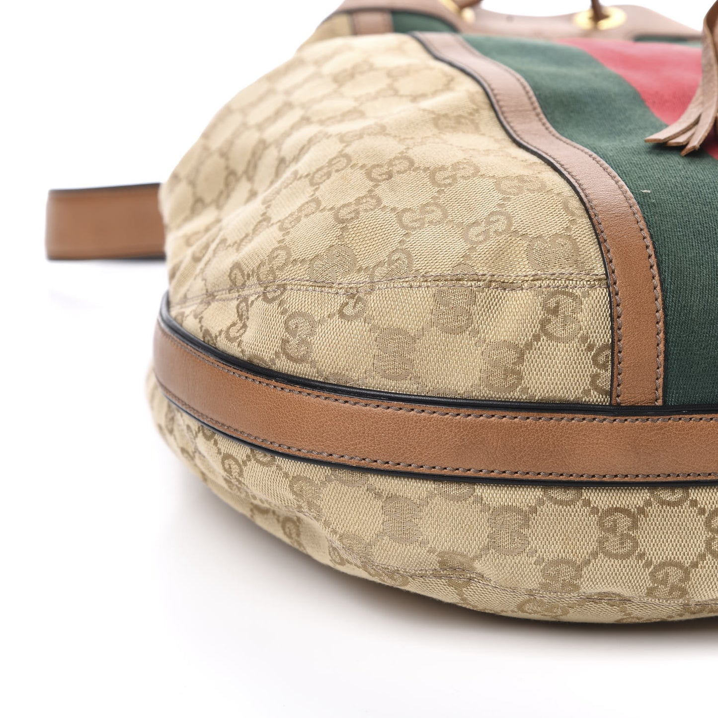 Monogram Web Rania Drawstring Shoulder Bag Sand