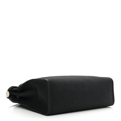 Hermes Vache Hunter Toile Herbag Zip 31 PM Bleu Saphir Black 5 of 17