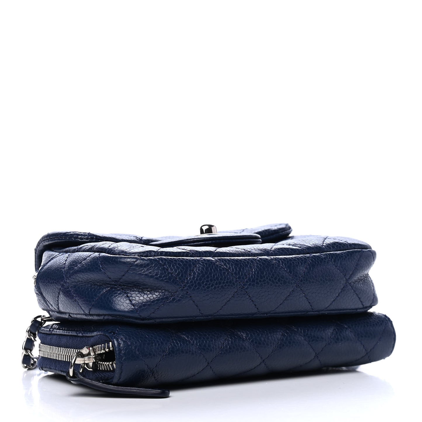 Caviar Quilted New Mini Flap Navy