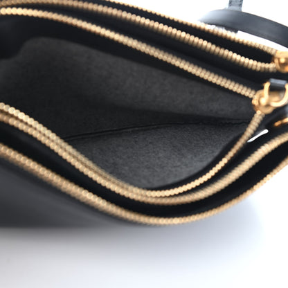 Celine Lambskin Small Trio Crossbody Bag Black 4 of 4