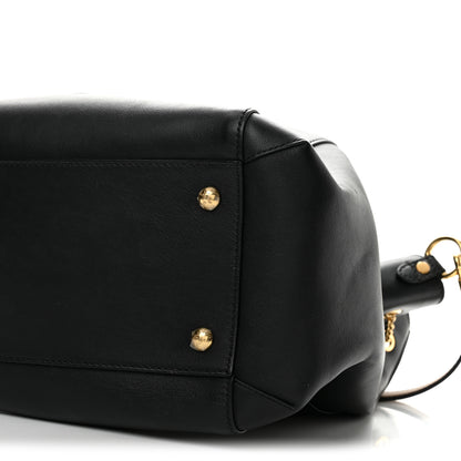 Fendi Vitello Grace King Karligraphy Chain Bucket Bag Black Bisquit 10 of 13