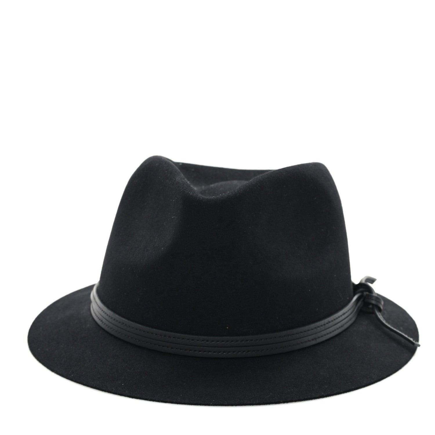 Hermes Rabbit Felt Calfskin Hat 59 Black 3 of 9