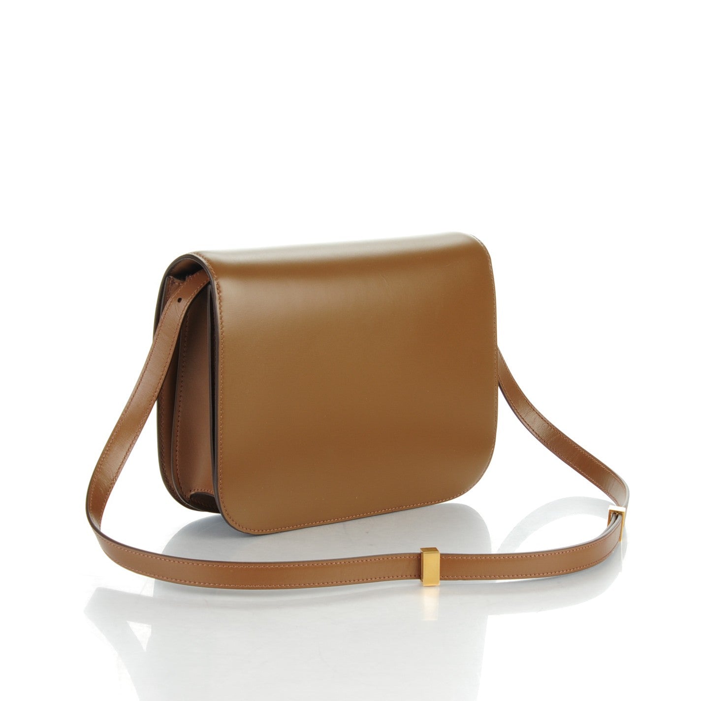 Celine Box Calfskin Medium Classic Box Flap Bag Camel 3 of 8