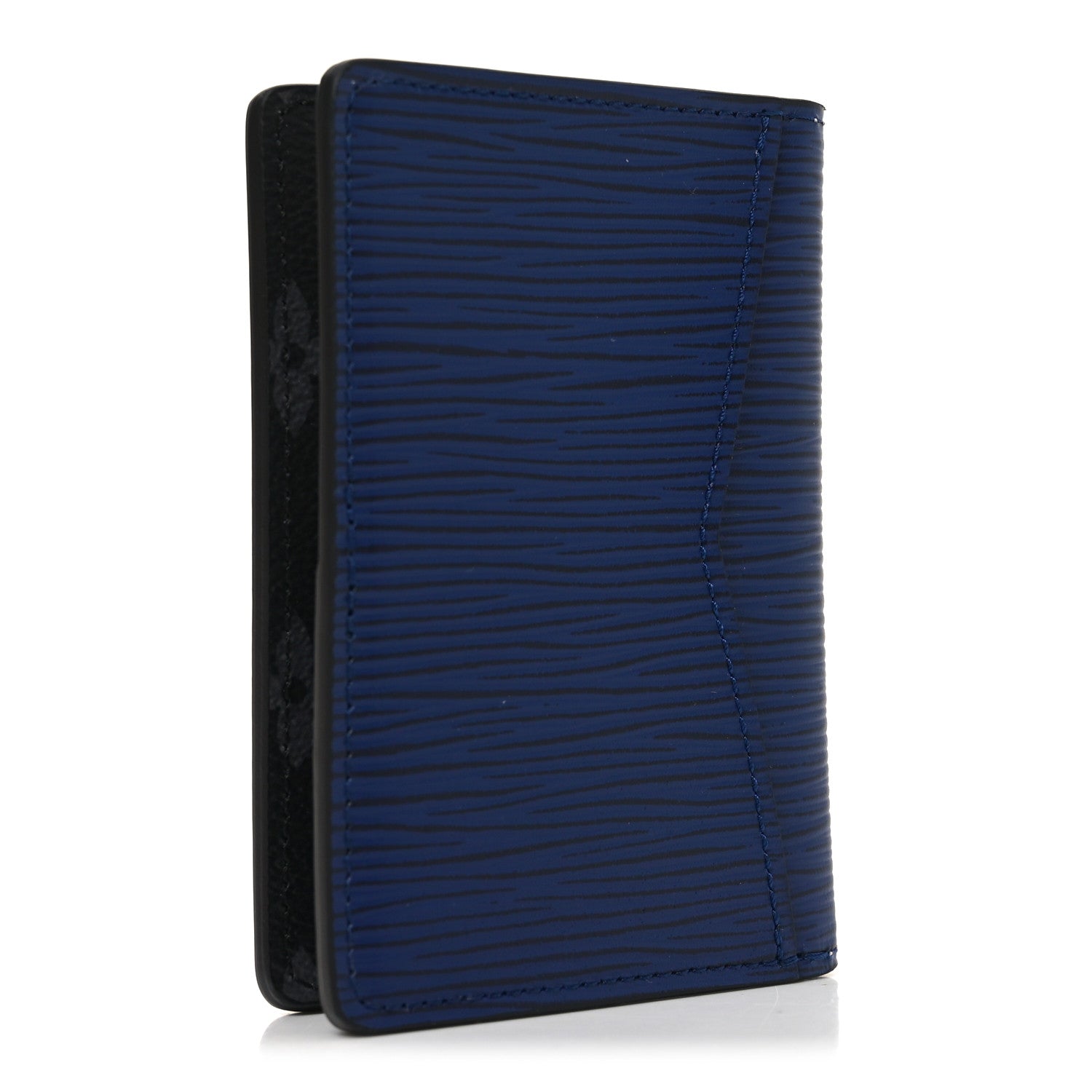 Louis Vuitton Epi Monogram Eclipse Pocket Organizer Blue Black Grey 3 of 7