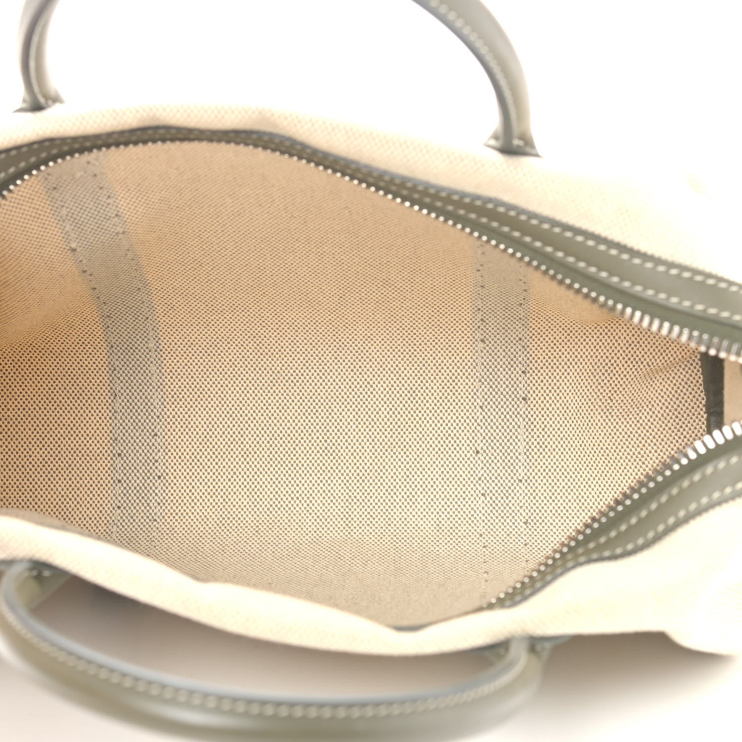 Hermes Toile Natural Barenia Polochon Mademoiselle Bag 5 of 8