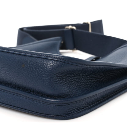Hermes Taurillon Clemence EVELYNE III Bleu Ocean 11 of 12
